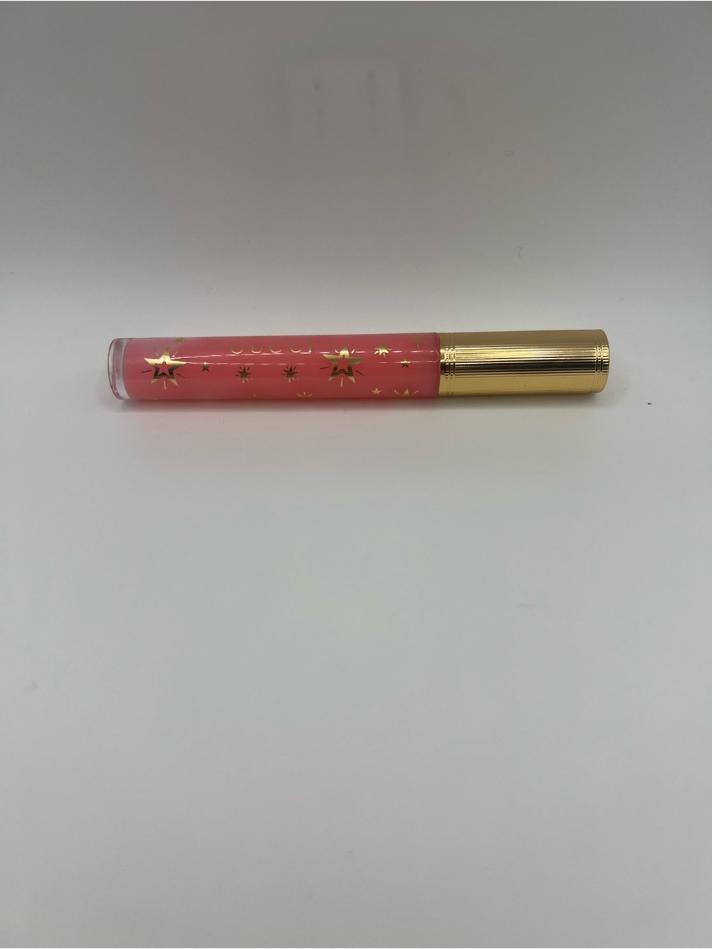 Gucci Pink Hydrating Plumping  Lip Gloss Tube with Gold Star Accents